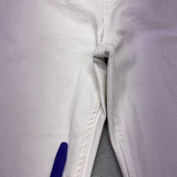 rag bone Casey High Rise Ankle Flare Button Fly Jeans White Women Sz 26 Fits 25" - Picture 2 of 11